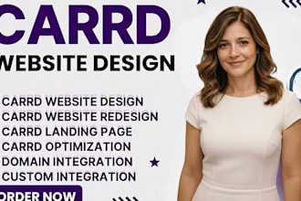 design or redesign carrd website, carrd landing page, portfolio and carrd site