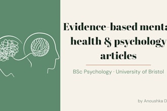 write evidence based mental health and psychology articles for your blog