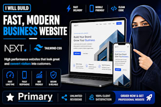 build a modern business website with nextjs
