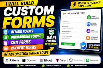 build smart intake onboarding CRM forms for your business