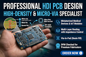 design hdi pcb layout with micro via and multi layer routing