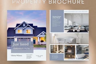 design real estate brochure, booklet for agent and property business
