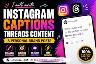 write engaging instagram captions and threads posts