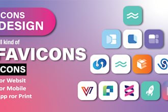 design a modern favicon for your website or brand
