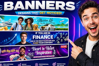 design professional youtube banner and logo for channel branding