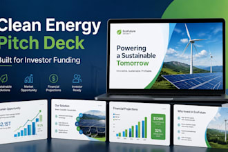 design clean energy pitch deck investor funding story deck credibility