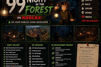 roblox game, 99 night in the forest on roblox as roblox game developer