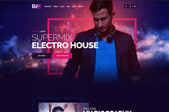 build musician and singer website design