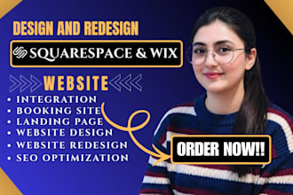 design squarespace website and wix website or redesign squarespace and wix web