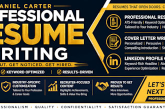 write a ats professional resume and cover letter