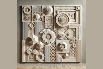 3d bas relief  3d phyllotaxis wall sculpture 3d wood carving 3d abstract relief