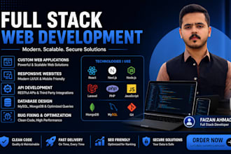 build a professional full stack website using react node js