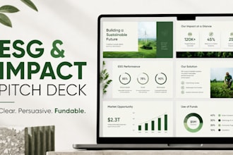 create esg pitch deck social impact investor presentation pitch deck
