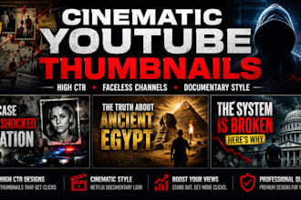 design cinematic viral youtube thumbnails