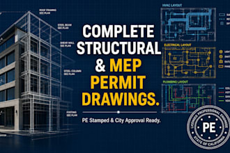 complete structural and mep permit drawings for city approval
