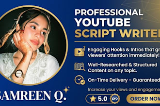 write professional youtube scripts