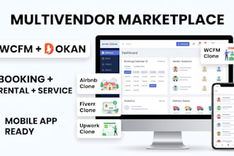 create service marketplace website using dokan wcfm woocommerce