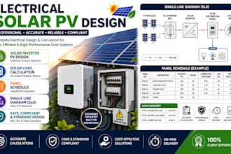 create electrical solar inverter pv design solar load calculation panel schedule