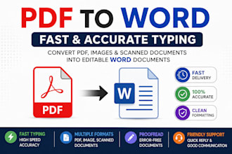 convert pdf or image to word with fast typing