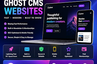 build ghost cms website with custom theme and membership using ghost org