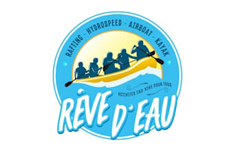 make a fun and dynamic logo for a rafting company