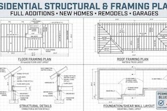 provide residential structural engineering and wood framing plans