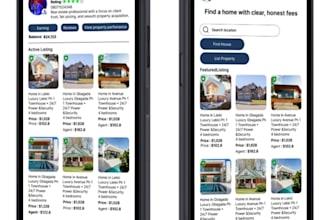 design UI UX for real estate, mobile app and web ui