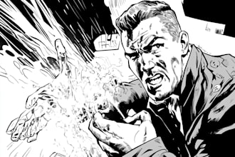 comic book illustration, comic graphic novel, comic