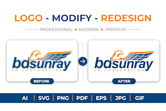 professionally modify, update, refine or fix your logo