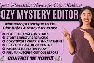 do cozy mystery editor manuscript critique to fix plot holes and story structure