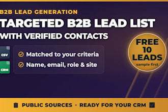 build a targeted b2b lead list with verified contacts