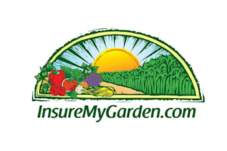 design organic gardening healthy eating logo