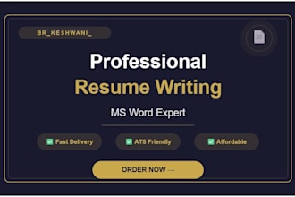 create a professional resume and CV in ms word