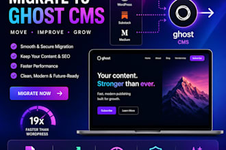 migrate wordpress, substack or medium website to ghost cms without losing SEO