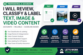 classify and label content for ai and moderation projects