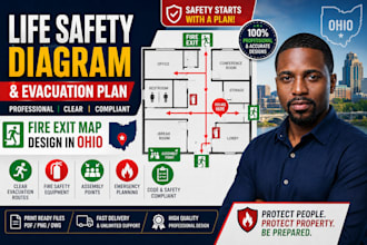 create life safety diagram and evacuation plan in ohio