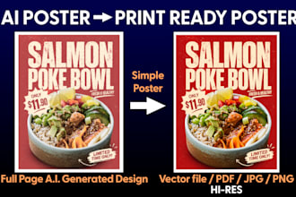 turn ai generated posters to print ready files