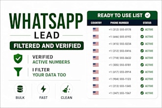 filter whatsapp numbers to generate leads for call centers