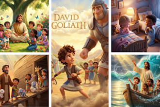 illustrate children story book illustration bible themed storybook illustration