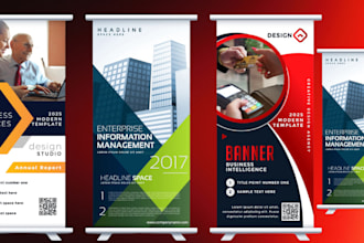 design roll up banner retractable pull up trade show and pop up banner