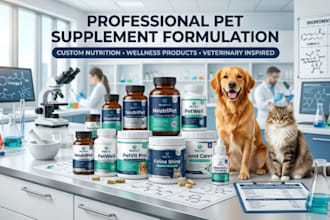 formulate professional pet supplements and nutrition products