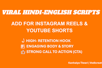 write viral hinglish insta reels, youtube scripts using ai