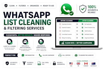 clean and filter whatsapp contact lists for outreach campaigns