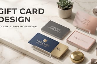 do simple gift card design for you