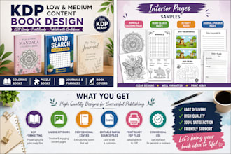 design professional low content books for amazon KDP