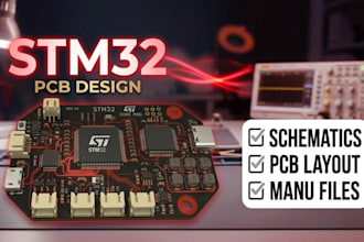 design custom stm32 pcb and schematics for your hardware