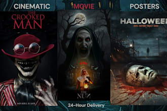 design a cinematic horror, thriller, or movie poster