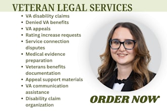 be your lawyer and help with VA disability claims, appeal, and veterans benefits