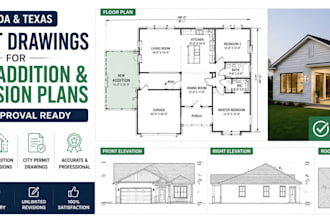 draw miami and houston 2d floor plans for remodel and real estate