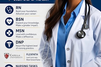 do flexpath, nclex, bsn, msn and dnp nursing capella, gcu